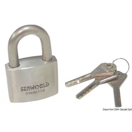 Cadenas lourds anti crochetage et clé Fisher - Osculati Verrou, Sauterelle et Grenouillère 8033137004414 38.025.30