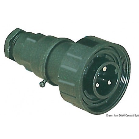 Prise, fiches mâle - Osculati Prise 220 V et 12 V camping 8033137033315 14.350.02