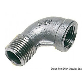 Raccord coudé à 90 mâle/femelle inox 316 - Osculati Vannes & Raccords plomberie 8033137097416 17.124.01