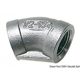 Raccords coudés 45 femelle/femelle inox 316 - Osculati Vannes & Raccords plomberie 8033137098482 17.220.01