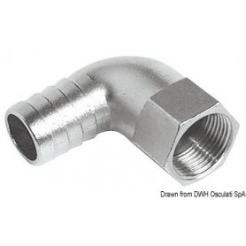 Embout femelle coudé à 90 inox 316 - Osculati Vannes & Raccords plomberie 8033137097591 17.194.01