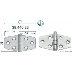 Charnières 2 mm - Osculati Charnières Haute Qualité 8033137129117 38.440.23
