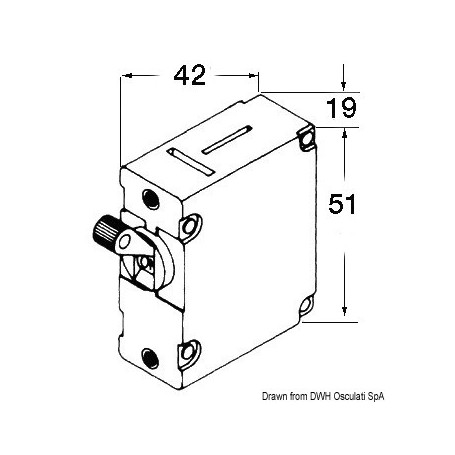 Interrupteurs AIRPAX à levier magnéto/hydrauliques à fusible automatique rechargeable - Osculati Les Interrupteurs 8033137092046