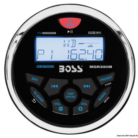 BOSS FM/AM/Bluetooth/USB/MP3 radio for dashboard - Boss Marine Autoradio et enceintes stéréo 8033137118159 29.530.05