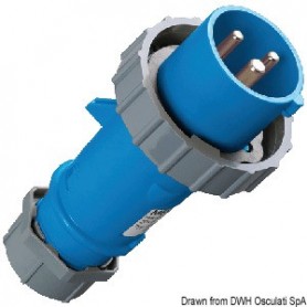 Fiche de courant standard pour prise de quai IP67 - Osculati Prise 220 V et 12 V camping  14.335.03