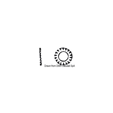 Rondelles éventail DIN 6798 Visserie 8033137174988 A2-6798-04