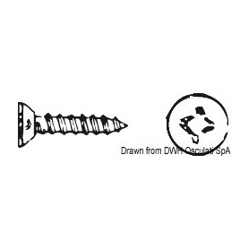 Vis autotaraudeuse tête conique fraisée cruciforme, UNI 6955 DIN 7982 8033137175855A2-7982-02.9X010