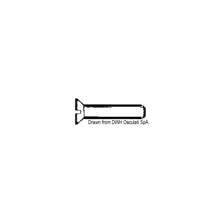 Vis tête conique fraisée fendue pour tournevis, UNI 6109 DIN 963 Visserie 8033137178450 A2-963-03X012