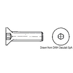 Vis tête conique six pans, UNI 5933 DIN 7991 8033137180712A4-7991-03X012