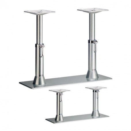 PIED TABLE ALUM.ANOD. DOUBLE T138 MGF 