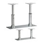 PIED TABLE ALUM.ANOD. DOUBLE T138 MGF 