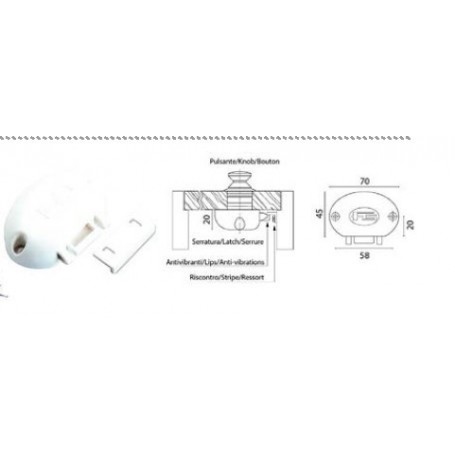 Serrure caoutchouc blanc  