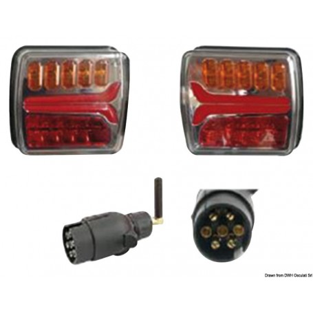 Kit de feux à LED indépendants sans fil - Osculati accessoires remorque 8033137202278 02.023.24