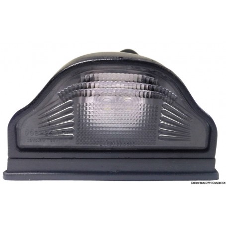 Feu arrière à LED pour plaque - Osculati accessoires remorque 8033137202179 02.021.36
