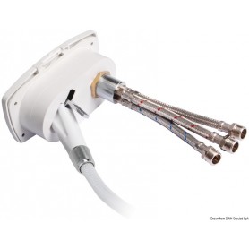 Coffret douche New Edge avec mélangeur et douche à bouton Boris Coffret douche New Edge avec mélangeur et douche à bouton Boris