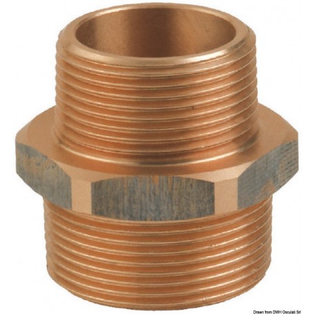 Embout fileté réduit M-M en bronze GUIDI 