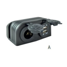 PRISE ALLUME-CIGARE+DOUBLE USB 