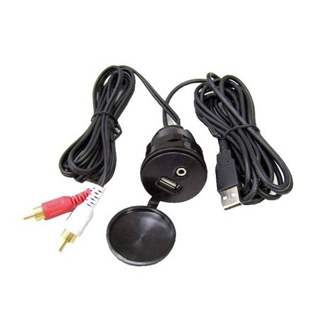 Prise encastrable USB/Jack pour autoradio Prise encastrable USB/Jack pour autoradio