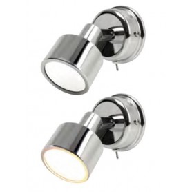 Spot lecture led avec interrupteur. En inox. 