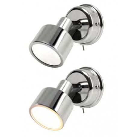 Spot lecture led avec interrupteur. En inox. 