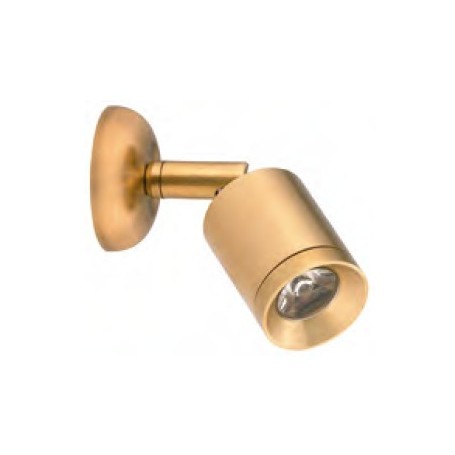 Spot led avec interrupteur. En laiton laqué/chromé. 
