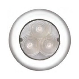 Plafonnier inox encastrable sans interrupteur. 