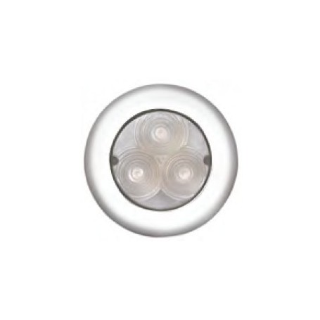 Plafonnier inox encastrable sans interrupteur. 