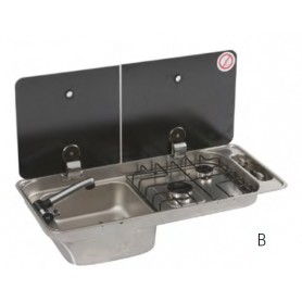 Évier de cuisine 2 feux 