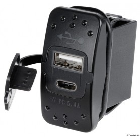 Prise de courant avec double USB Version:Prise USB-A + USB-C Prise de courant avec double USB