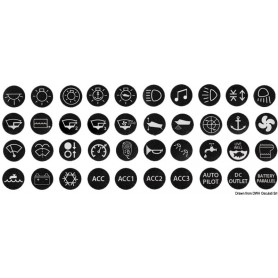 Jeu de 40 autocollants marins pour interrupteurs anti-vandalisme Flat type 14.215.xx Jeu de 40 autocollants marins pour interrup