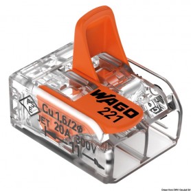 Connecteurs d'épissage WAGO® série 221 avec ouverture/fermeture à déclic Connecteurs d'épissage WAGO® série 221 avec ouverture/f