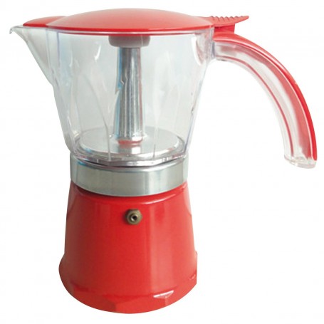Cafetière italienne rouge 6 tasses Cafetière italienne rouge 6 tasses