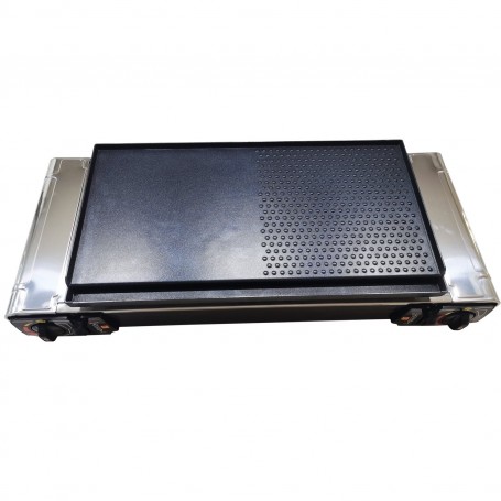 Plancha / Grill pour réchaud à gaz portable 2 feux Plancha / Grill pour réchaud à gaz portable 2 feux