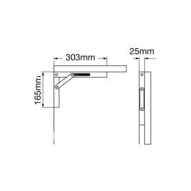 Équerres escamotables en inox pour table et support bateauCompas, bloque-porte et équerres