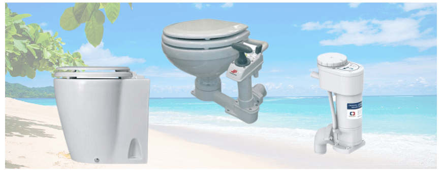 WC marin manuel ou électrique pour votre bateau.
