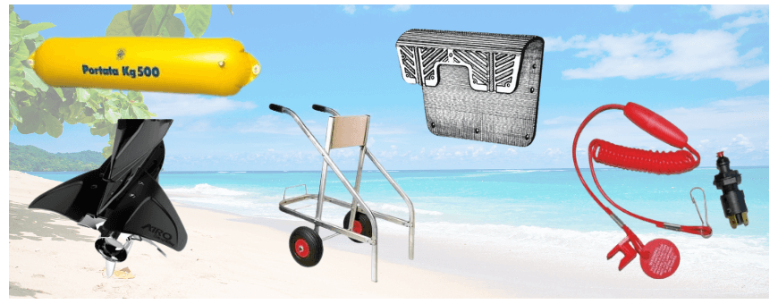 Chariot, hydrofoil et plaque de protection pour moteur Hors bord
