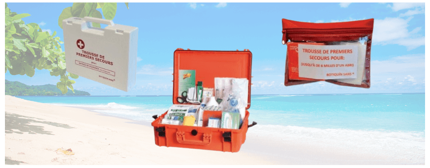 Trousse de secours en mer et boîte à pharmacie homologées SOLAS